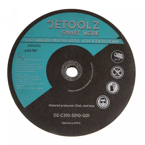 Accesorii slefuitoare - Set disc abraziv pentru metal 230 mm (10/set), bricolajmarket.ro
