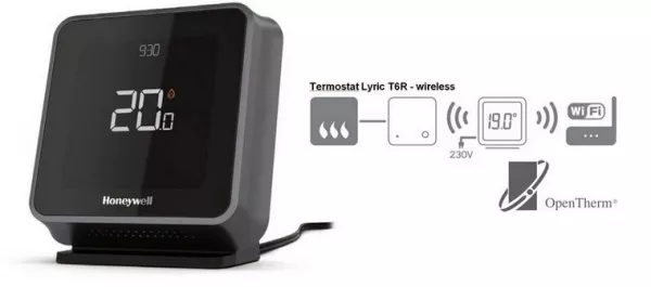 Termostate - Termostat Honeywell WiFi Lyric T6R, comanda prin internet, bricolajmarket.ro