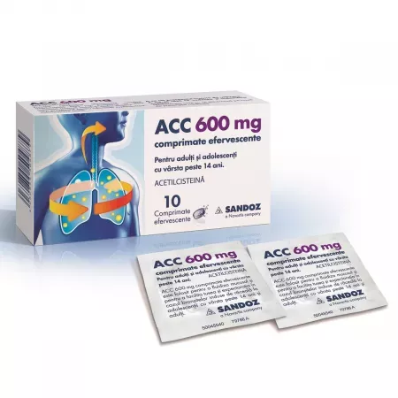 ACC 600 mg * 10 comprimate efervescente