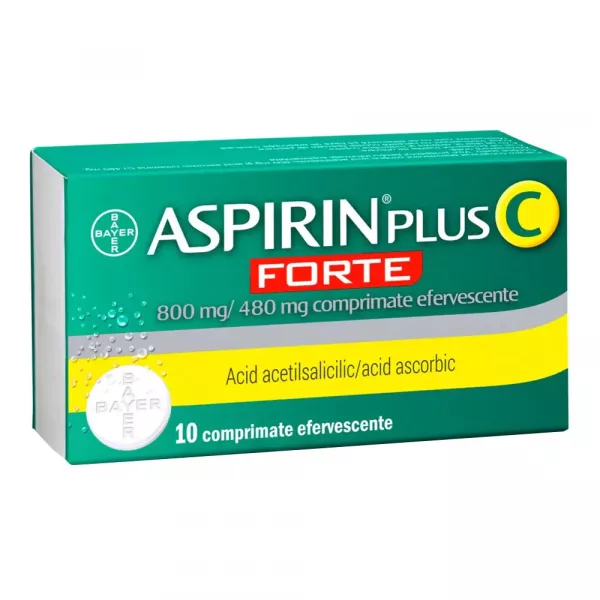 Aspirin plus C forte 80mg/ 480 mg * 10 comprimate efervescente