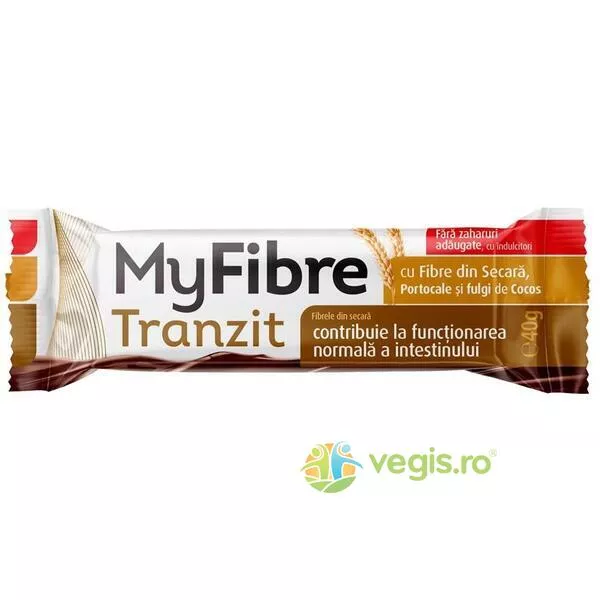 Baton digestiv MyFibre Sly Nutritia  cu fibre din secară * 40 g
