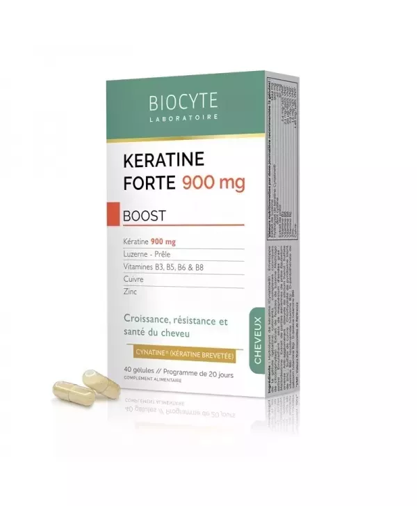 Biocyte Keratine Forte full spectrum pentru păr fragil cu cheratina * 40 capsule