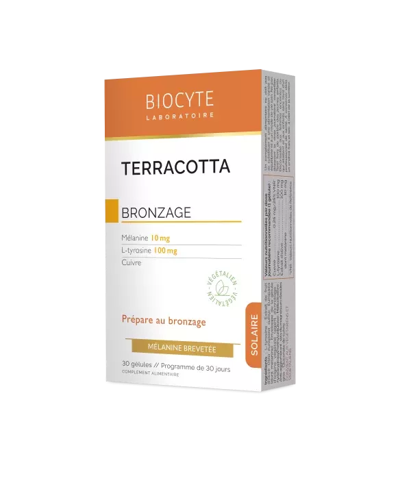 Biocyte Terracotta cocktail solar cu melanina * 30 capsule
