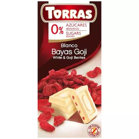 Ciocolată diverse arome Torras fără zahăr * 75 g
