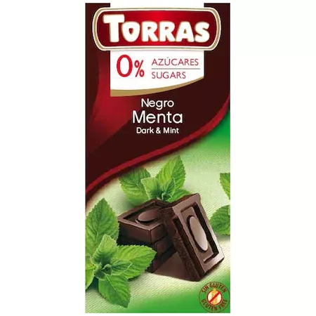 Ciocolată diverse arome Torras fără zahăr * 75 g