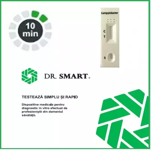 Dr. Smart test rapid Campylobacter caseta (materii fecale) kit * 10 bucăti