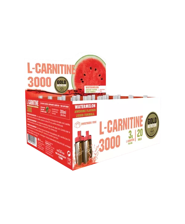 GoldNutrition L-carnitină cu aromă de pepene roșu 3000 mg * 20 unidoze