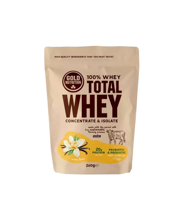 Goldnutrition Total Whey concentrat proteic din zer cu aromă de vanilie * 260 grame