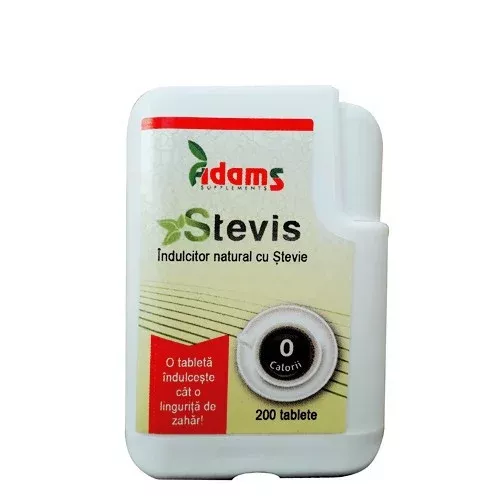 Îndulcitor Stevis cu stevie Adams * 200 tablete