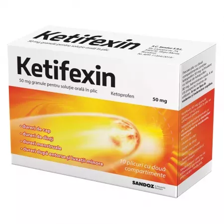 Ketifexin 50 mg granule pentru soluție orală * 10 plicuri