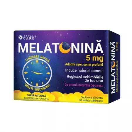 Melatonina 5 mg * 30 tablete cu eliberare prelungita