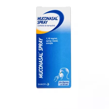 Muconasal spray 1,18 mg/ml, spray nazal, soluţie * 10 ml