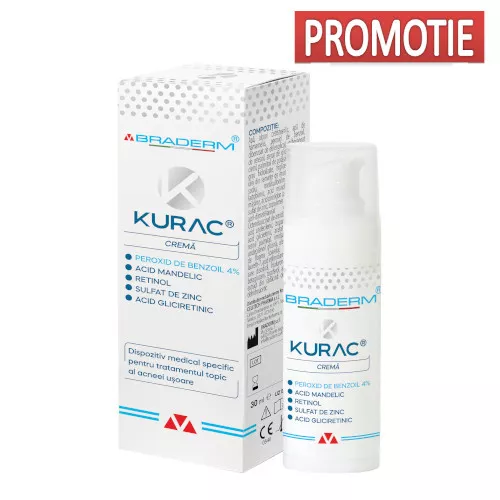 Pachet Kurac crema tratament acnee + 1 Kurac Mousse spuma curatare ten acneic GRATIS * 1 bucata
