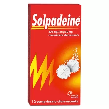Solpadeine 500mg/ 8mg/ 30 mg * 12 comprimare efervescente