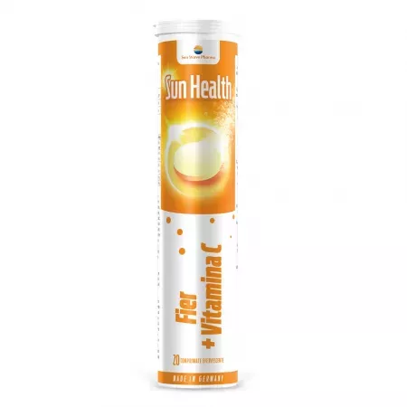 Sun Health Fier+Vitamina C * 20 comprimate filmate