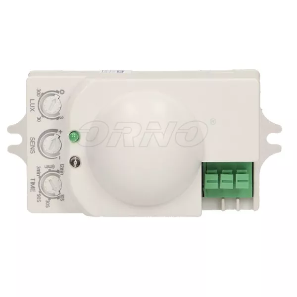 Mini senzor de miscare ORNO OR-CR-208, unghi detectie 360°, 1200W, 230V, IP20, alb