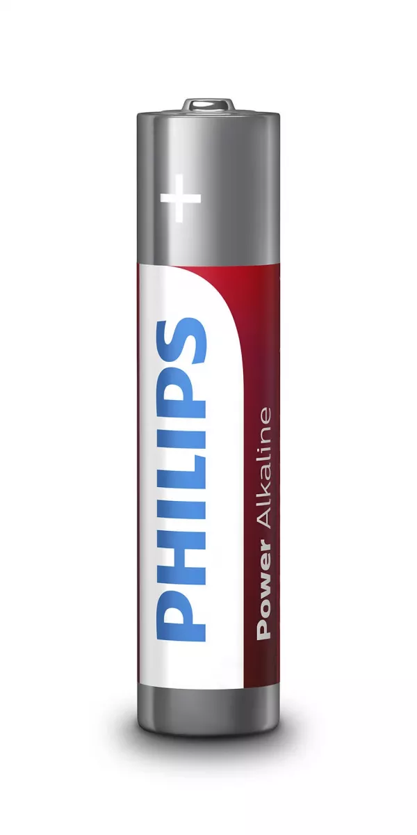 Baterie Philips Power Alkaline LR03P20T/10, tip AAA, 1.5V, set 20 bucati