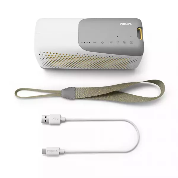 Boxa portabila wireless Philips TAS4807W/00, Bluetooth, 10W, redare 12 h, microfon, IP67, alb