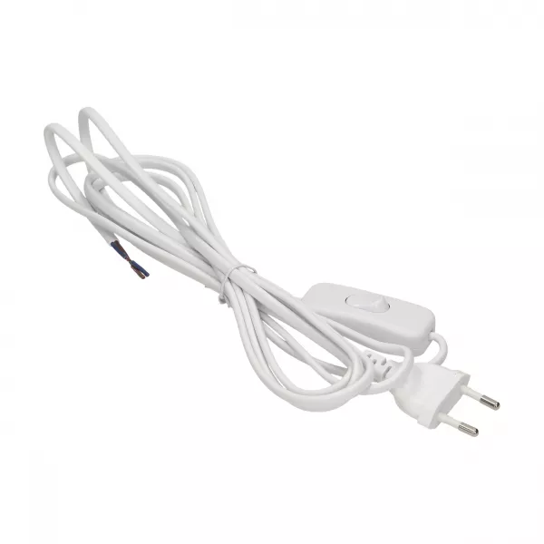 Cablu de alimentare cu comutator ORNO OR-AE-1394/W, stecher plat, cablu 3 m, 230V, 16A, alb
