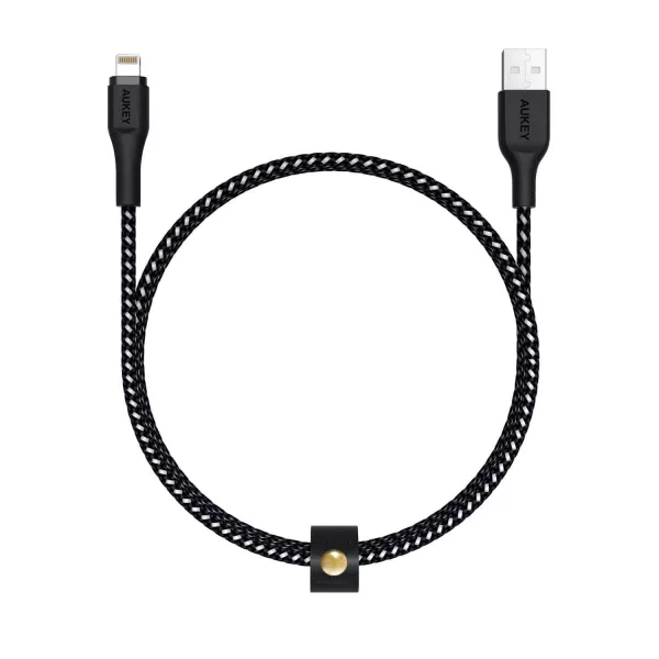 Cablu de date/incarcare Aukey CB-AL2, pentru Apple, lungime 2 m, negru
