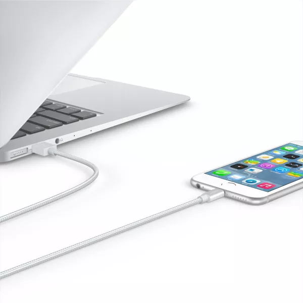Cablu de date/incarcare Aukey CB-D41, pentru Apple, lungime 2 m, argintiu