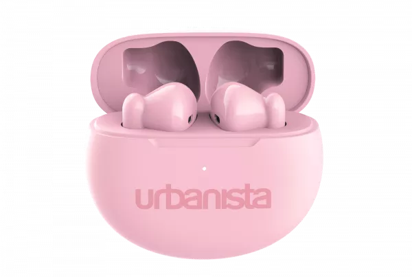 Casti audio Urbanista Austin, True Wireless, Bluetooth 5.3, Microfon, control tactil, IPX4, redare pana la 5 ore, incarcare USB-C, roz