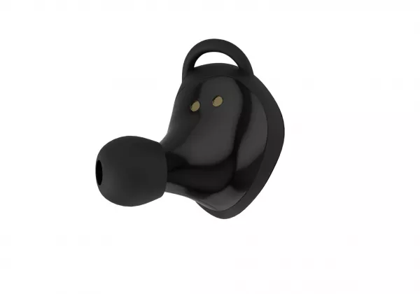 Casti audio in ear Evelatus EBE02, Wireless, Bluetooth 5.0, IPX4, Extra Bass, toc de incarcare, negru