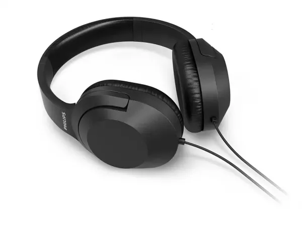 Casti audio Philips TAH2005BK/00, over-ear, lungime 2 m, conector 3.5 mm, negru