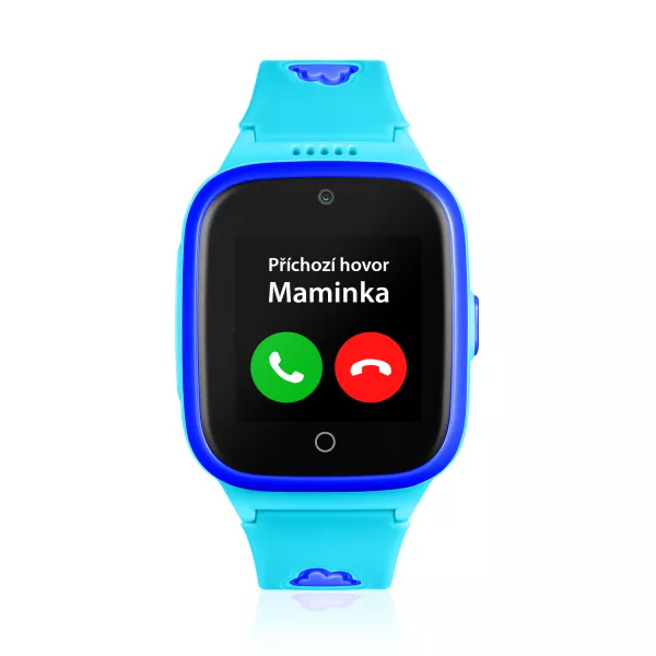Ceas smartwatch Niceboy Watch Kids Patrol, GPS, SIM, WiFi, SOS, apeluri video, aplicatie mobila, albastru