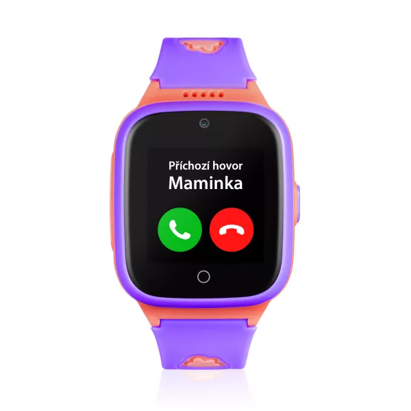 Ceas smartwatch Niceboy Watch Kids Patrol, GPS, SIM, WiFi, SOS, apeluri video, aplicatie mobila, roz