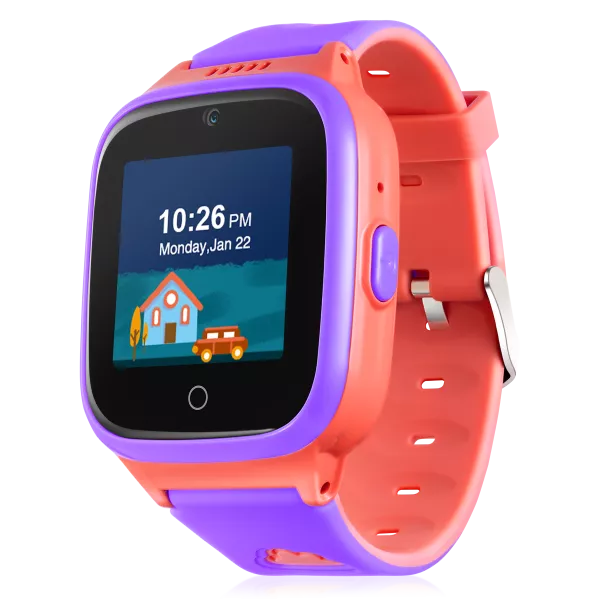 Ceas smartwatch Niceboy Watch Kids Patrol, GPS, SIM, WiFi, SOS, apeluri video, aplicatie mobila, roz