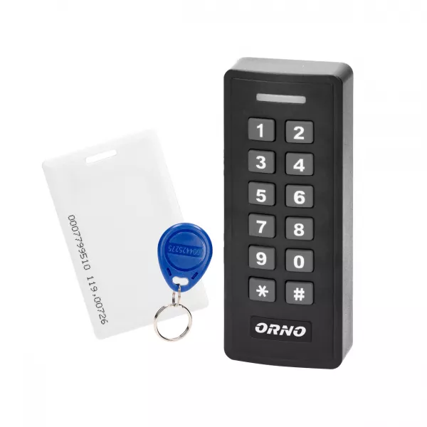 Cititor de carduri si etichete de proximitate cu cod de blocare ORNO OR-ZS-820, IP20, 1000 utilizatori, 12V, negru