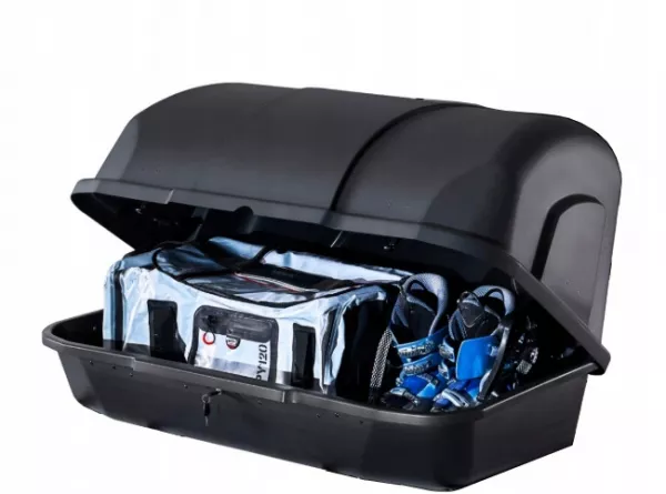 Cutie portbagaj Fabbri EXCLUSIVE MINIBOX, 400 litri, compatibila cu suport biciclete EXCLUSIVE DELUXE