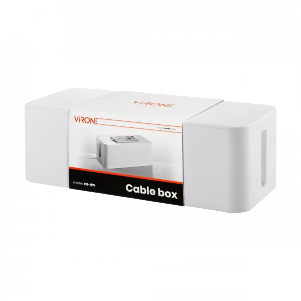 Organizator de cabluri VIRONE L CB-1/W, plastic, alb