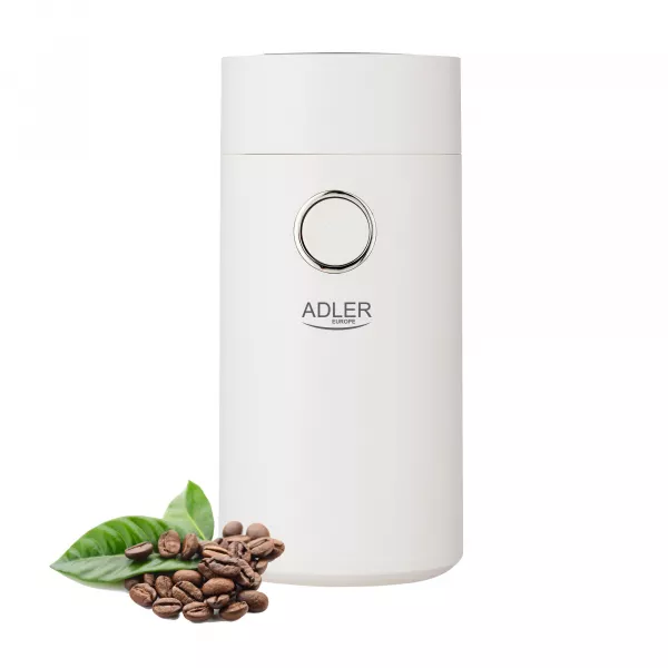 Rasnita de cafea Adler AD 4446ws, 150 W, 75 g, alb/argintiu