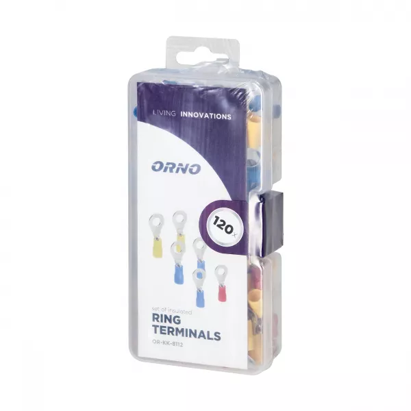 Set terminali cablu tip inel ORNO OR-KK-8112, 120 buc, cupru, multicolor
