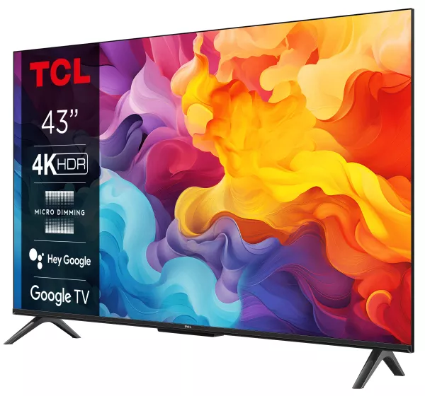 Televizor TCL LED 43V6B, 108 cm, Smart Google TV, 4K Ultra HD, Clasa F