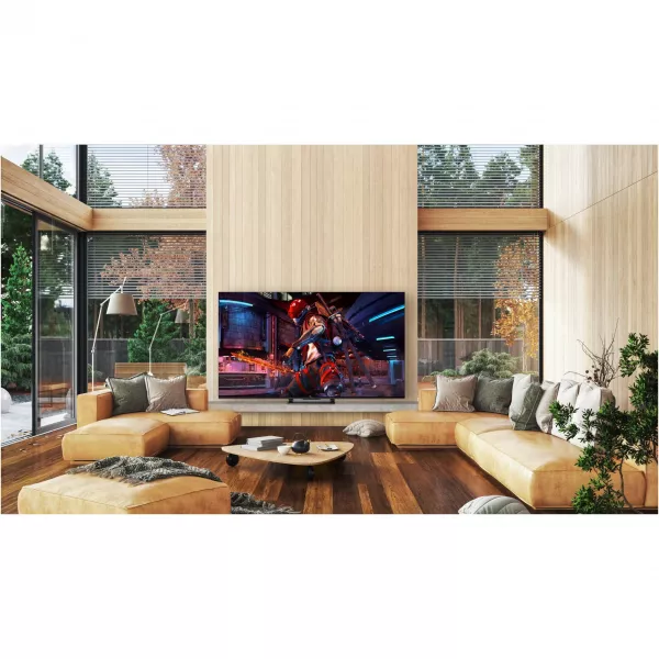 Televizor TCL QLED 55C745, 139 cm, Smart Google TV, 4K Ultra HD, 100hz, Clasa F