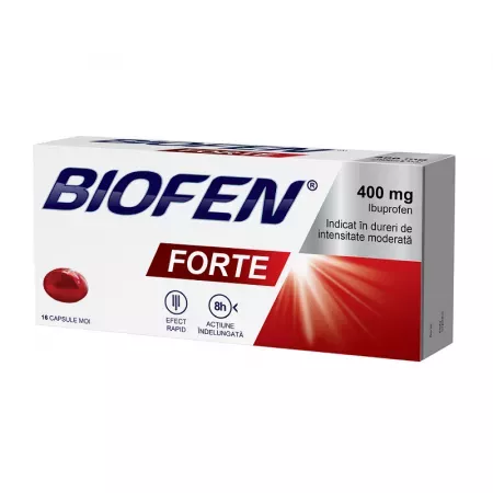 Biofen Forte, 400 mg, 16 capsule moi, Biofarm|CrinFarm