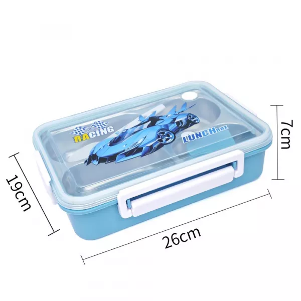 Caserola mare copii inox, 4 compartimente, pentru pachet sco