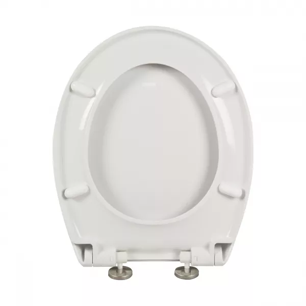 Capac WC din polipropilena, Eurociere Creta 1108E, alb, inchidere lenta, 370 x 445 mm