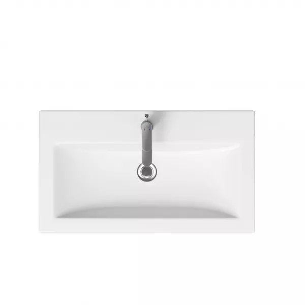 Lavoar incastrat Cersanit Como K32 - 004 - BOX, alb, dreptunghiular, 80 cm