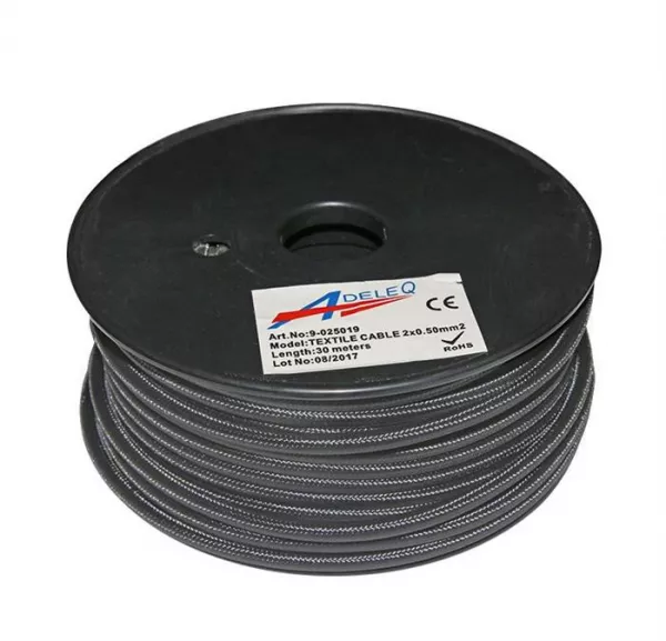 cablu "cordon" flexibil 2x0,50mm² - gri grafit