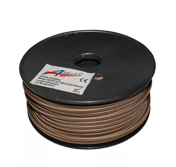 cablu "cordon" flexibil 2x0,50mm² - maro (sepia)