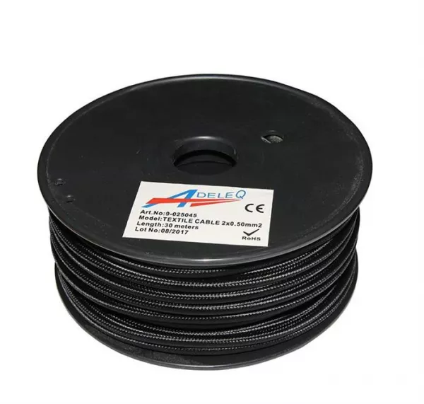 cablu "cordon" flexibil 2x0,50mm² - negru