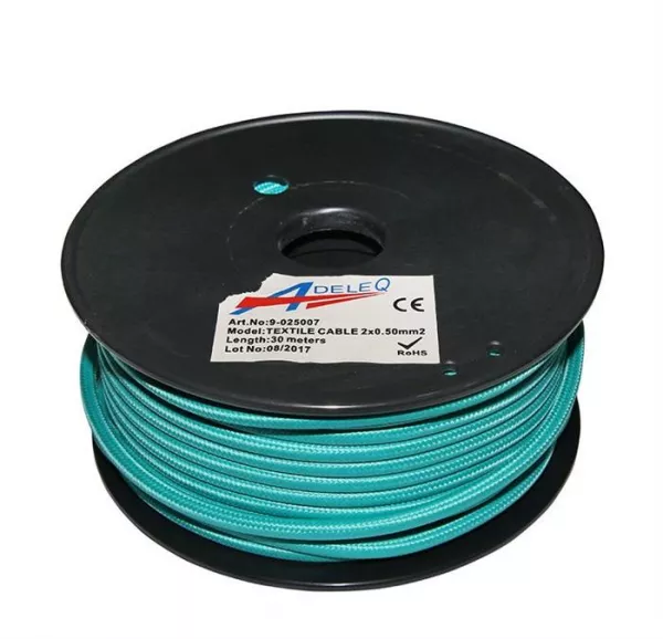 cablu "cordon" flexibil 2x0,50mm² - turcoaz