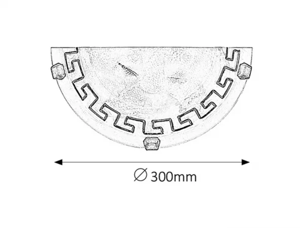 Aplica Etrusco wall lamp br claw greek patt 7647 | inclus timbru  verde 0.45lei