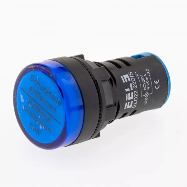 Lampa led prezenta tensiune Ø22mm ELD22-22D/S albastru 220V AC
