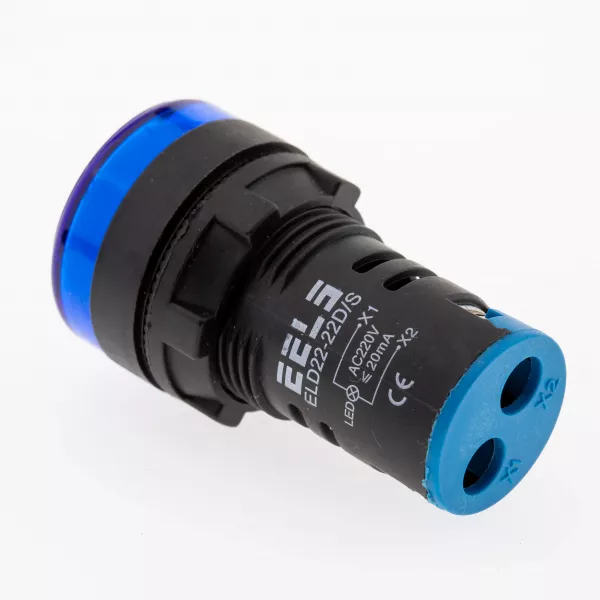 Lampa led prezenta tensiune Ø22mm ELD22-22D/S albastru 220V AC