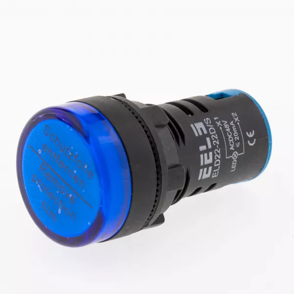 Lampa led prezenta tensiune Ø22mm ELD22-22D/S albastru 48V DC